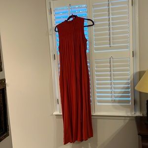Maxi dress orange size medium. Plenty long for anyone I am 5’7”.